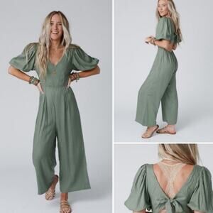 NWT Aaron & Amber Linen Blend Jumpsuit S
